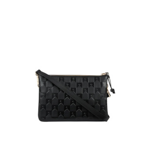 KW Monogram Double Zip Bag - Black