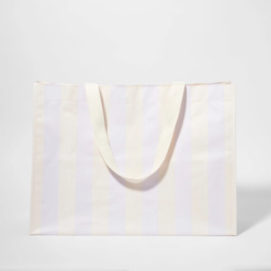 Carry-all Beach Bag - Rio Sun Pastel Lilac Stripe