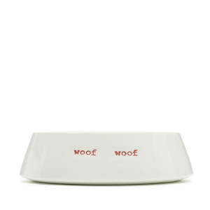 Porcelain Dog Bowl - woof woof