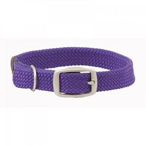 Gift: Small Double Braided Dog Collar - Purple