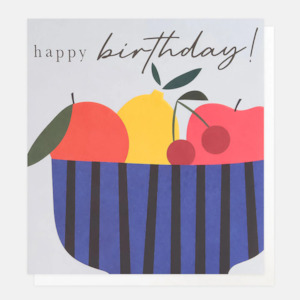 Gift: Happy Birthday Card - Fruit Bowl