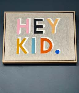 Gift: Art Teatowel Framed - Hey Kid