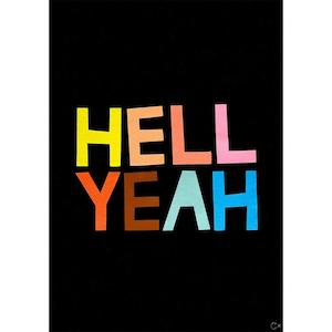 Gift: Art Teatowel - Hell Yeah