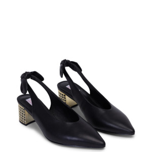 Zinnia Slingback - Black Calf