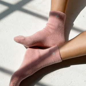 Cloud Socks - Pink Rose + Silver Seashell