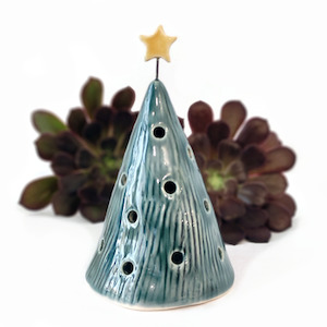 Christmas Tealight Holder Deep Green