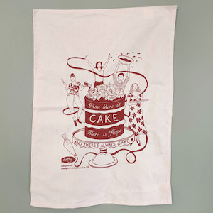 Homewares: Where there is Cake Tea Towel