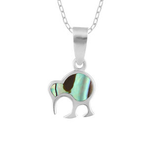 Homewares: Paua Kiwi Necklace Silver