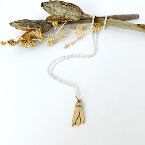 Petite Kowhai Necklace Bronze