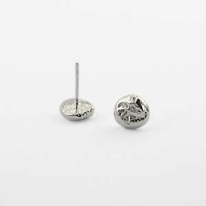 Homewares: Molten Nugget Studs Silver