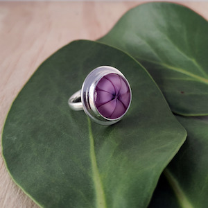 Pink Petal Glass Ring