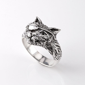 Homewares: Pirate Cat Ring Silver