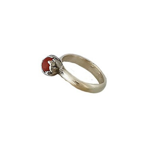 Blossom Ring Carnelian Silver