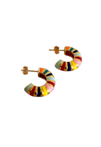 PENNY FOGGO COLOURFUL CHUNKY CROISSANT HALF HOOPS