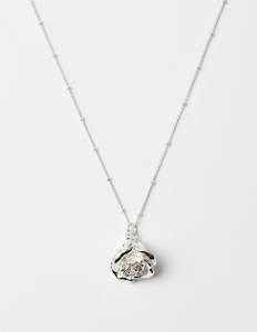 Stella + Gemma Necklace - Silver Drop Flower