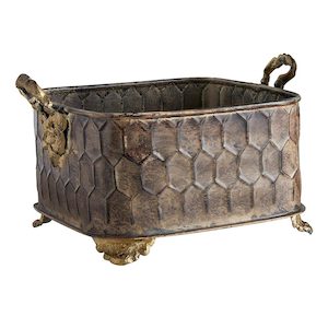 Homeware: RECTANGLE EMBOSSED PLANTER - LARGE