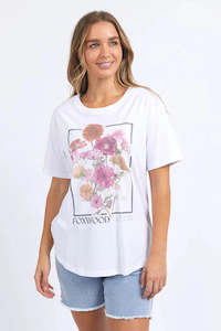 FOXWOOD IN BLOOM TEE - WHITE