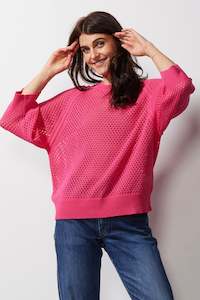 Z&p Holey Top - Hot Pink