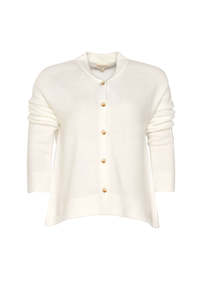 Madly Sweetly Downy-jr Cardi - Winter White