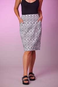 Newport Kane Printed Skirt - Black/white