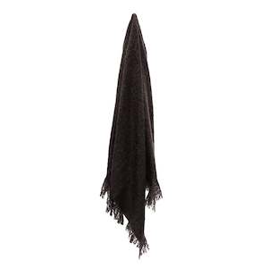 BLACK THROW