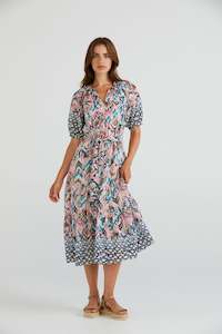 LANIA MADRAS DRESS INK