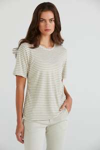 LANIA BONNIE TOP - TWINE STRIPE