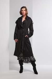 LANIA DUKE COAT - BLACK