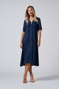 Loobies Story Selene Midi Dress - Indigo