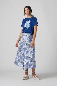 MADLY SWEETLY SWEET TEE - COBALT ROSE