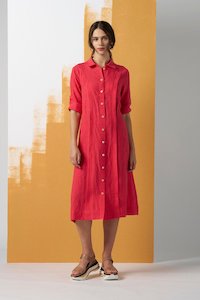 Madly Sweetly Echo Shirt Dress - Watermelon