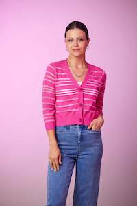 NEWPORT BEAU CARDI - HOT PINK