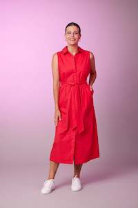 Newport Brinley Shirt Dress - Watermelon