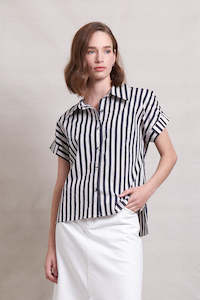 Neris Bi Line Shirt - Ink Stripe