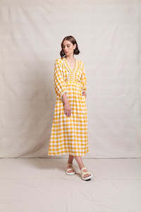 Neris Upscale Dress - Marigold Check