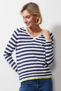 Z&P ESSENTIAL STRIPE V - WHITE