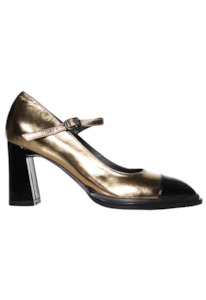 MINX MISS M - BLACK PATENT/OLD GOLD