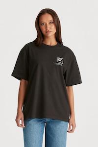 Womens Must Haves: LEE ROSE BAGGY TEE - WORN BLACK