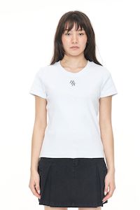 HUFFER HFR RIB SLIM TEE - WHITE