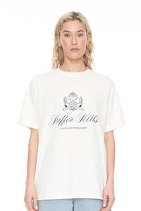 Womens Tees: HUFFER RELAX TEE /THE HILLS - CHALK