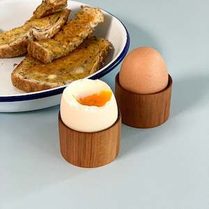 HANDCRAFTED WOODEN EGG CUPS