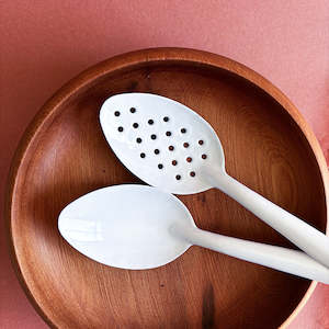 Non-store-based: ENAMEL SERVING SPOONS