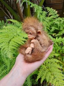 Hand Sculpted Baby Monkey Art Doll