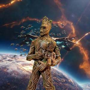 Guardians of The Galaxy Groot Art Doll