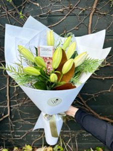 Gorgeous Lilies With Free Chocolate