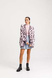 Womenswear: Twisty Cardigan - Sale - Blush/Coal