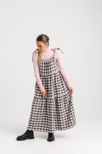 Womenswear: Tie Up Ziggy Dress - Sale - Soft Pink Check