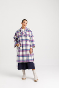 Womenswear: Dixie Coat - Sale - Blue Plaid