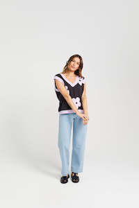 Womenswear: Bloom Vest - Coal Lilac