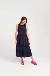 Womenswear: Kippah Dress - Navy Check